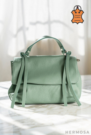 Accesorii si incaltaminte - Geanta din Piele Naturala  Verde Menta