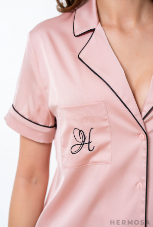 Bluze, Veste - Bluza pijama satinata Roz-Pudra