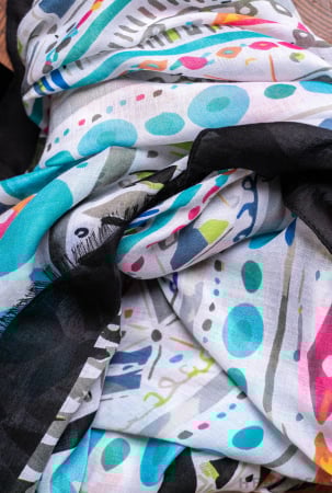 Accesorii si incaltaminte - Esarfa dreptunghiulara cu imprimeu abstract