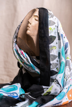 Esarfa dreptunghiulara cu imprimeu abstract [1]