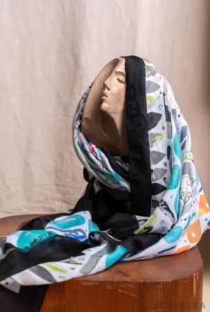 Esarfa dreptunghiulara cu imprimeu abstract [2]