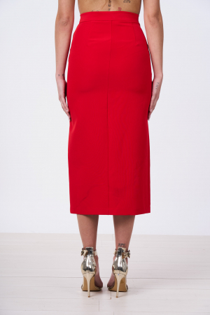 FUSTA MIDI ROSIE CU CREVASA [2]