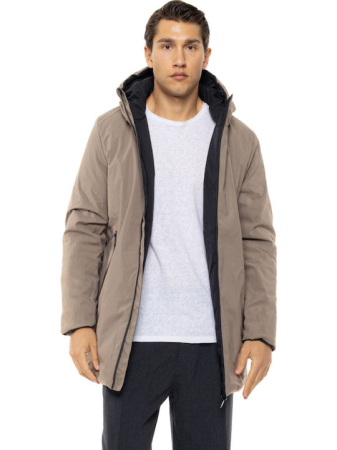 Barbati - Geaca barbati reversibila cu gluga – negru / bej