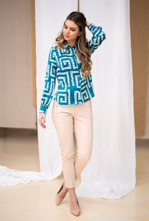 Femei - Pantaloni bej conici SIENA