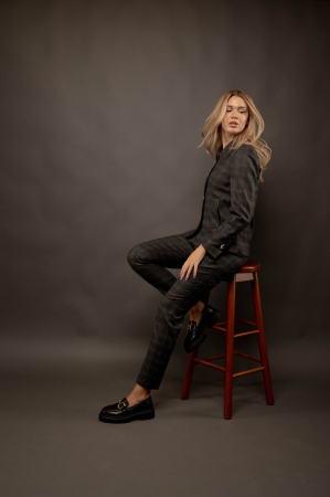 Pantaloni eleganti dama, model clasic in carouri [4]