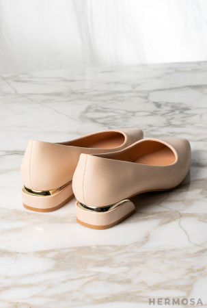 PANTOFI BEJ CU TOC MIC [2]