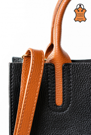 Poseta neagra din piele naturala [1]