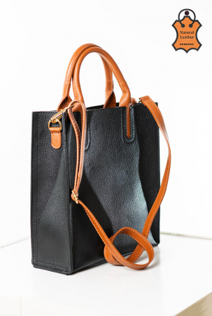 Poseta neagra din piele naturala [2]