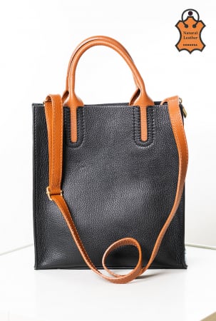 Accesorii si incaltaminte - Poseta neagra din piele naturala