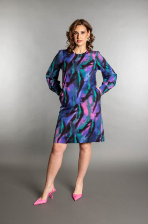 Rochii - ROCHIE SCURTA CU PRINT ABSTRACT