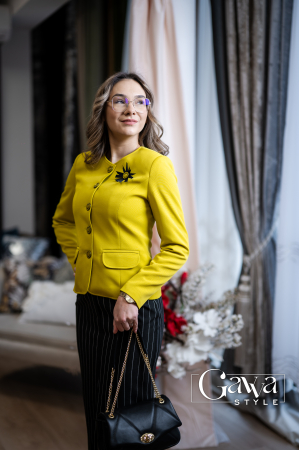 Sacou dama elegant galben [1]
