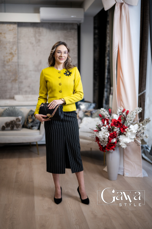 Sacou dama elegant galben [7]