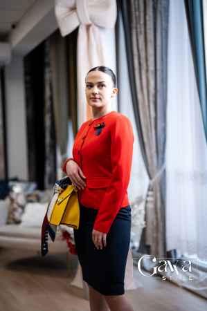 Sacou dama elegant rosu [1]