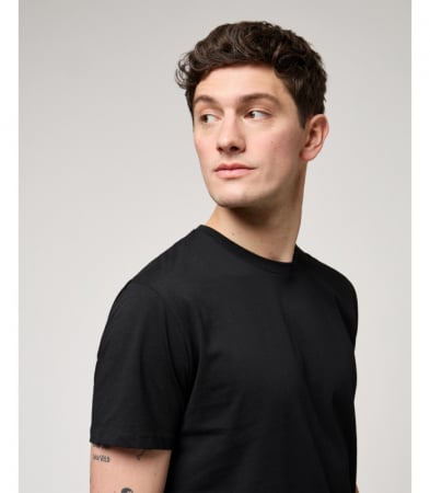 Barbati - Tricou Negru Bumbac Extra Fin