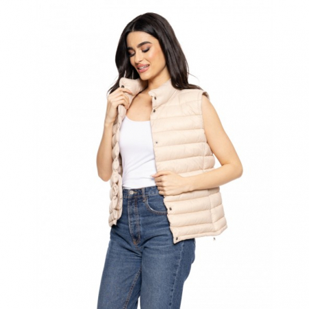 Bluze, Veste - Vesta matlasata Bej