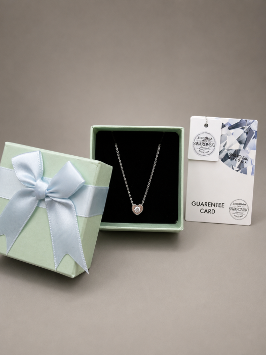 Colier argint 925 inima cu cristal Swarovski Zirconia Swarovski Heart Glow GB Signature [3]