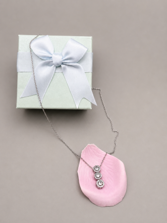 Colier argint 925 cu trei zirconii verticale Trinity Necklace GB Signature [2]