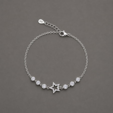 Brățări Argint - Bratara argint 925 cu stea si zirconii Celeste Bracelet GB Signature