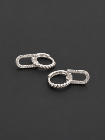 Bijuterii din argint 925 ‰ - cercei-argint-925-lustruit-rasuciti-silver-eclat-earrings-gb-signature