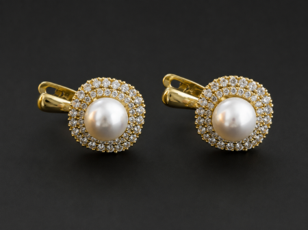Cercei otel inoxidabil placati cu aur 18K - cercei-placati-aur-first-lady-perla-halo-zirconii-gb-signature.jpg