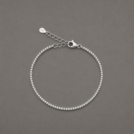 Brățări Argint - Bratara tenis argint 925 cu zirconii albe Crystal Line Bracelet GB Signature