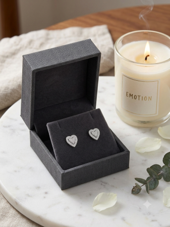 Cercei argint 925 placati cu rodiu in forma de inimi impletite Endless Love GB Signature [1]