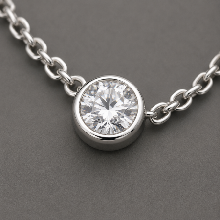 Colier argint 925 cu zirconiu rotund solitar Luna Spark Necklace GB Signature [1]