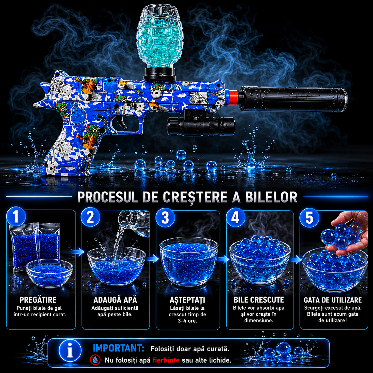Pistol Blue GelGun [2]