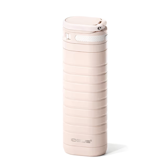 Cana termos IDEUS, 400 ml, otel inoxidabil SUS 304, perete dublu, 12h rece/6h cald, capac etans cu blocare, BPA Free, roz [2]