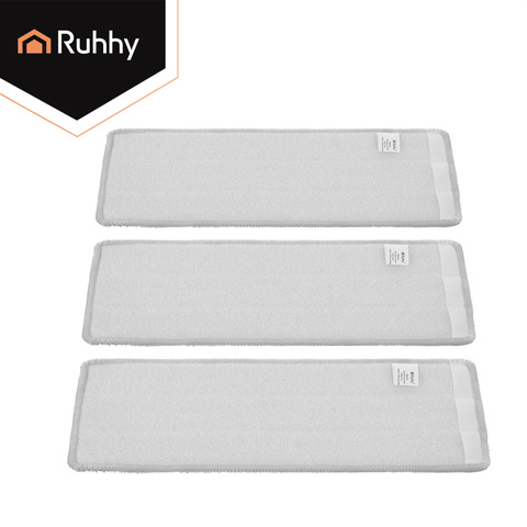 Mop plat RUHHY cu galeata 11L, 2 compartimente pentru apa curata si murdara, sistem stoarcere, cap rotativ 360°, 3 lavete [6]