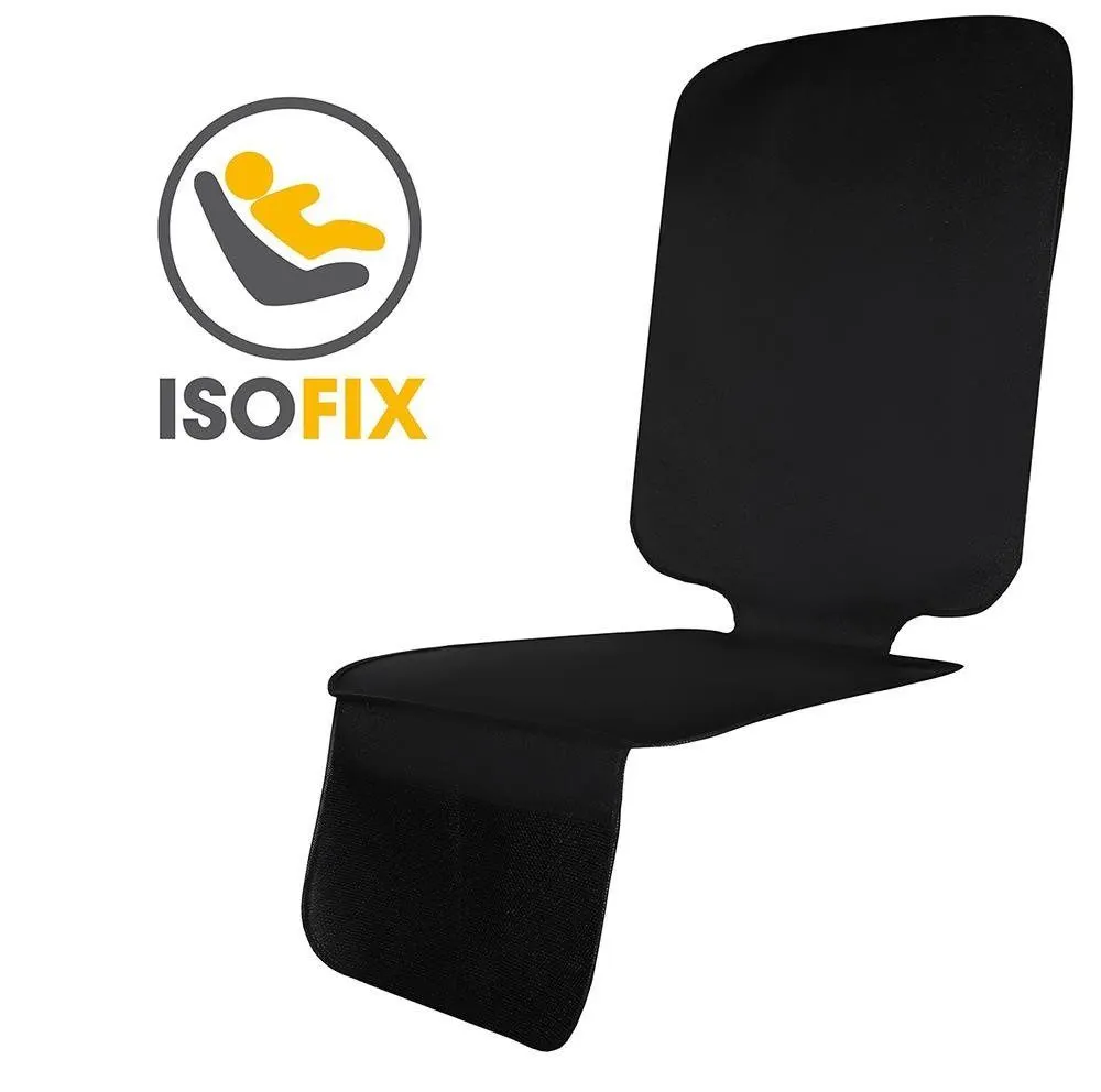 Protectie bancheta auto pentru scaun copil XTROBB, compatibila ISOFIX, impermeabila, antiderapanta, organizator 2 buzunare, 125 x 49 cm, negru [3]