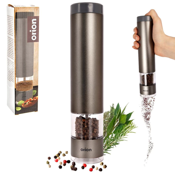 Rasnita electrica Orion pentru sare si piper, aluminiu, mecanism ceramic, 22.5 cm [7]
