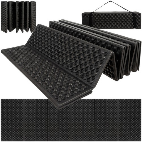 Saltea camping si drumetii Trizand, spuma EVA groasa 1 cm, izolatie termica si impermeabila, 180x60 cm, cu maner de transport, Pliabila [7]