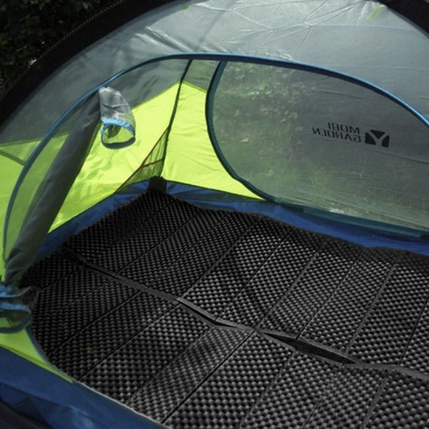 Saltea camping si drumetii Trizand, spuma EVA groasa 1 cm, izolatie termica si impermeabila, 180x60 cm, cu maner de transport, Pliabila [2]