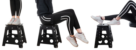 Scaun pliabil compact Malatec, maner transport, Suport 100 kg, 39 cm, alb-negru [7]