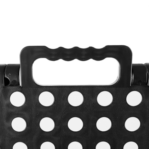Scaun pliabil compact Malatec, maner transport, Suport 100 kg, 39 cm, alb-negru [3]