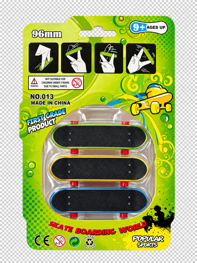 Set 3 mini skateboard-uri pentru degete Fingerboard, efecte luminoase, 10 cm, multicolor, 3+ ani [2]