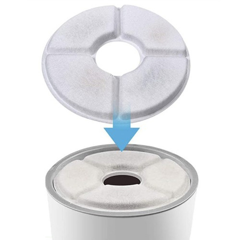 Set 6 filtre Purlov pentru fantana de apa animale, 3 straturi, carbon activ, rasina schimbatoare de ioni, 12, 7 cm [5]