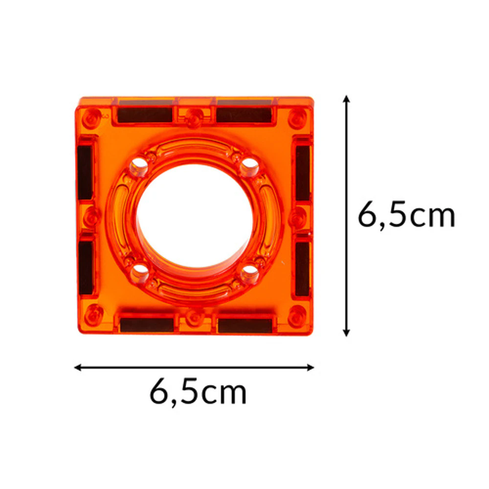 Set constructie magnetic cu circuit pentru bile, 110 piese, blocuri 3D, elemente luminoase LED, multicolor, 3+ ani [9]