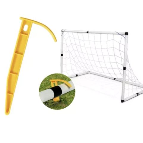Set poarta fotbal copii, poarta + minge + pompa + ancore fixare, 120 x 40 x 80 cm, PVC + nylon, culoare Alb/Negru [6]