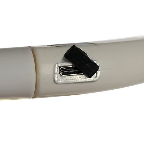 Zgarda LED reglabila Purlov, incarcare USB Type-C, 3 moduri de iluminare, 20-70 cm x 1.2 cm, PVC + ABS + cauciuc, culoare Galben [4]