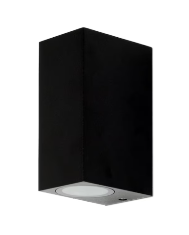 Iluminat - Aplica de perete exterior Hofftech, dreptunghiulara, up&down, 2 x GU10, IP65, aluminiu, negru