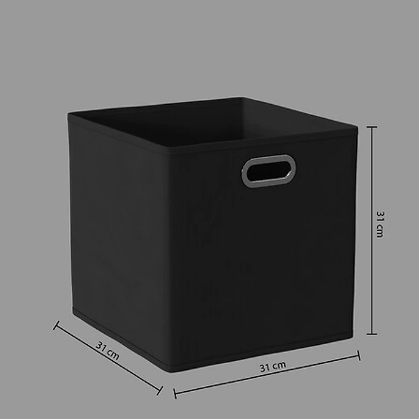 Cutie depozitare textile, cutie haine, 31 x 31 cm - negru [2]