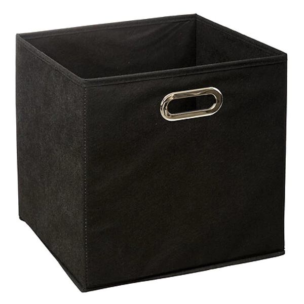 Organizare si depozitare - Cutie depozitare textile, cutie haine, 31 x 31 cm - negru