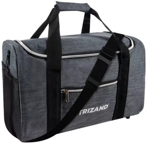 Geanta multifunctionala Trizand 40x25x20 cm – bagaj de mana avion, geanta sport & travel, material impermeabil, 20L, gri [6]