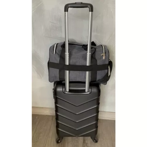 Geanta multifunctionala Trizand 40x25x20 cm – bagaj de mana avion, geanta sport & travel, material impermeabil, 20L, gri [5]