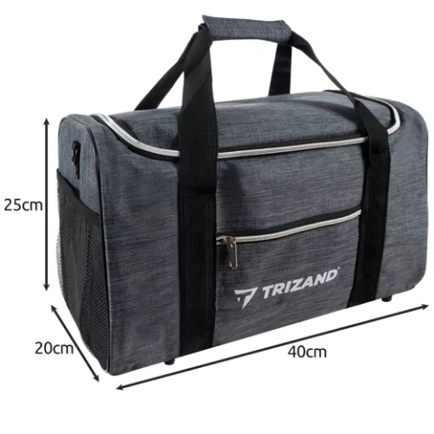 Geanta multifunctionala Trizand 40x25x20 cm – bagaj de mana avion, geanta sport & travel, material impermeabil, 20L, gri [7]