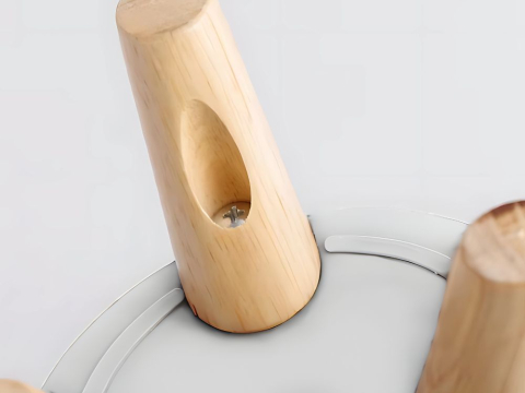 Ghiveci Alb pentru Flori cu Picioare din Lemn, Diametru 14 cm [2]