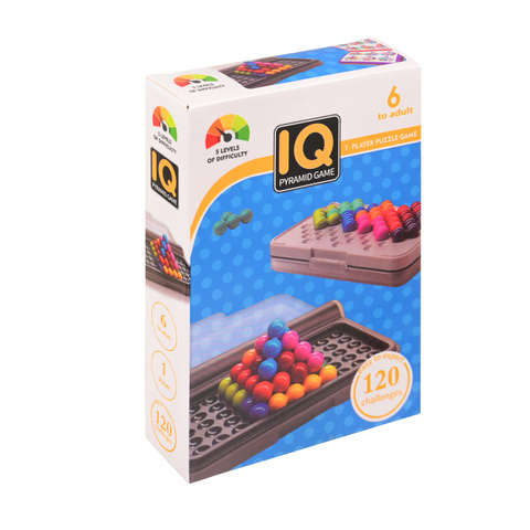 Joc de logica IQ Puzzle cu bile colorate, tabla cu capac, 120 provocari, 5 niveluri de dificultate, 14 x 9,5 cm [2]