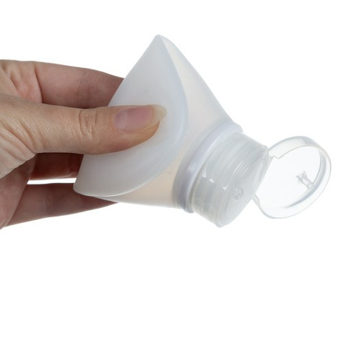 Kit de calatorie avion Trizand – recipiente cosmetice reutilizabile 10 piese, compatibil bagaj de mana, cu husa transparenta [2]